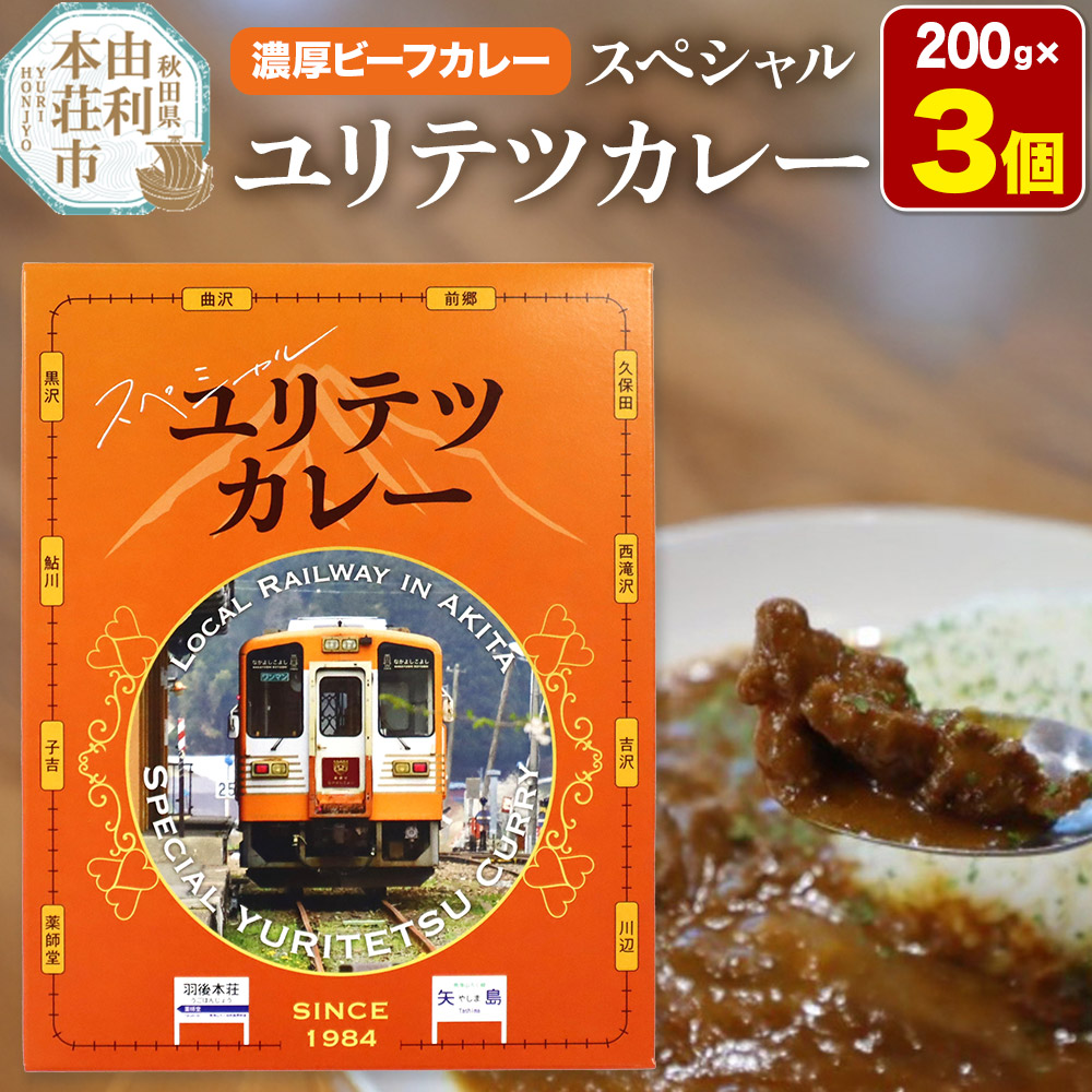 由利高原鉄道 スペシャル ユリテツカレー 200g×3個秋田県由利本荘市10000鍋セット・総菜・加工食品