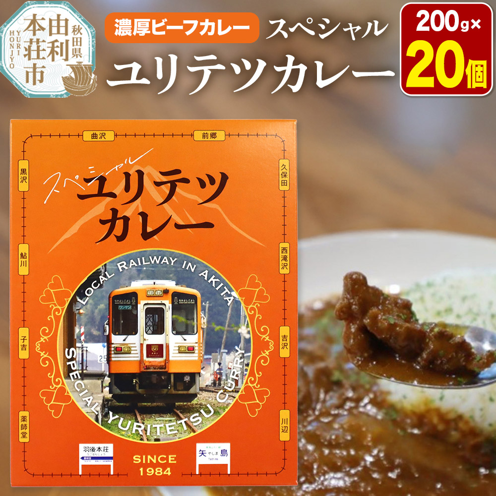 由利高原鉄道 スペシャル ユリテツカレー 200g×20個秋田県由利本荘市51000鍋セット・総菜・加工食品