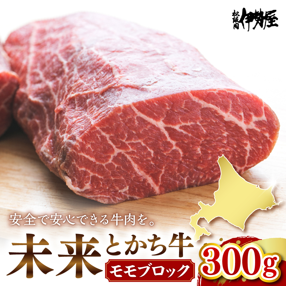 北海道十勝芽室町 未来とかち牛モモブロック 300g me073-006c北海道芽室町10000肉牛肉