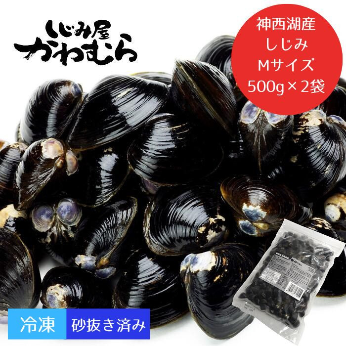 【神西湖産】プリプリ!冷凍砂抜きしじみ Mサイズ/500g×2袋島根県出雲市10000魚介・海産物貝類