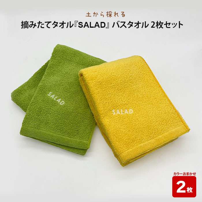 土から採れる 摘みたてタオル 『SALAD』 バスタオル 2枚セット島根県出雲市28000雑貨・日用品寝具・タオル