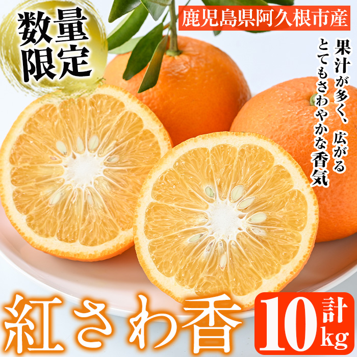 <2026年1月上旬以降順次発送>数量限定!紅さわ香(10kg) 国産 鹿児島県 阿久根市 果実 果物 フルーツ 柑橘 紅甘夏 みかん ミカン 期間限定 数量限定【桐野柑橘株式会社】akn070-03鹿児島県阿久