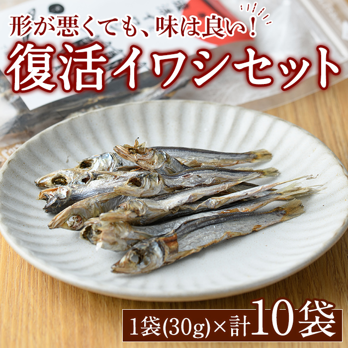 復活イワシ(10パック) おやつ お菓子 いわし イワシ 鰯 ウルメイワシ 丸干し カルシウム セット 詰め合わせ【下園薩男商店】akn086-05鹿児島県阿久根市11000魚介・海産物