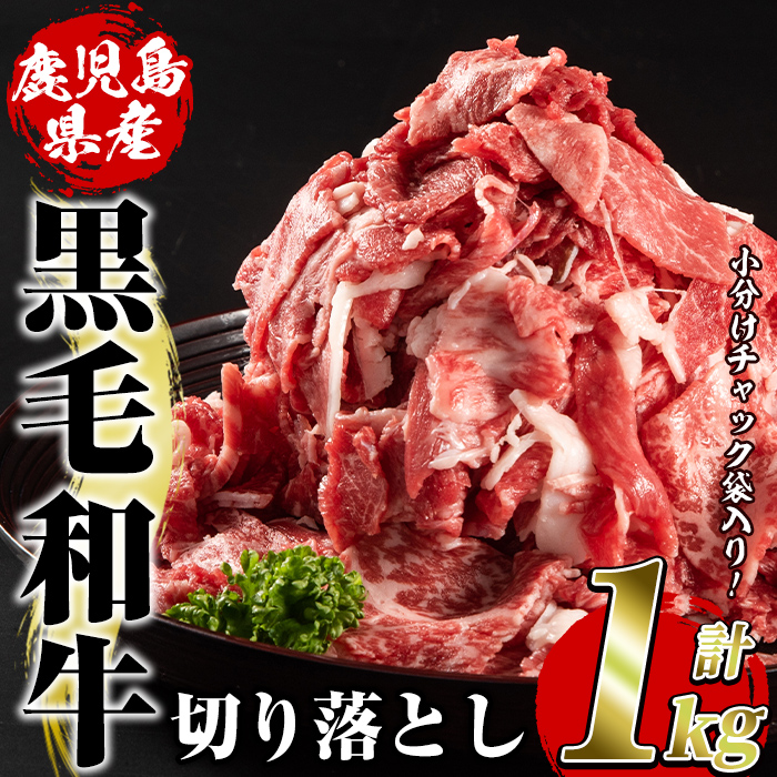 鹿児島県産黒毛和牛切り落とし(計1kg・500g×2パック)国産 九州産 鹿児島産 牛肉 国産牛 小分け カレー 牛丼 野菜炒め 冷凍【スターゼン】akn042-13鹿児島県阿久根市15000肉牛肉