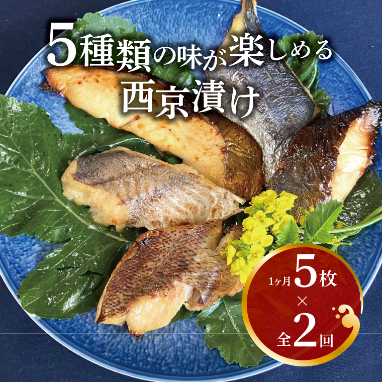 CG-245 【定期便】西京漬けミックス盛 L5×2か月千葉県柏市12000魚介・海産物