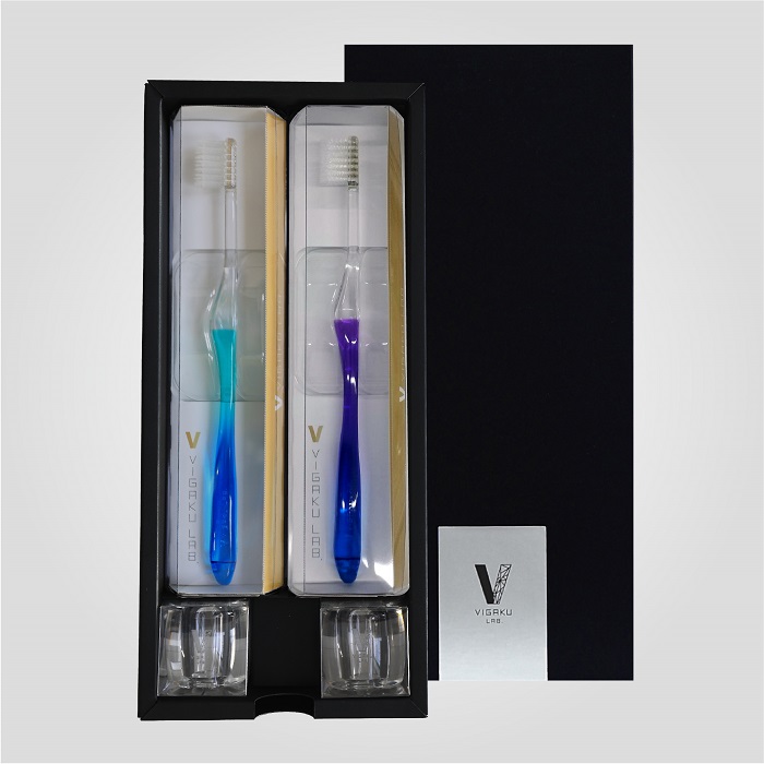 VIGAKU LAB.ギフトセット グラデーションクールカラー(スタンド付き) / タナベ 歯ブラシ クレンジングブラシ ビガクラボ ハミガキ 大人用 プレゼント ギフト 奈良県 田原本町奈良県田原