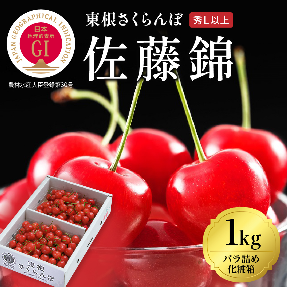 2026年 GI東根さくらんぼ「佐藤錦」1kgバラ詰め(500g×2パック) 東根農産センター提供 山形県 東根市 hi027-214山形県東根市36000果物・フルーツ