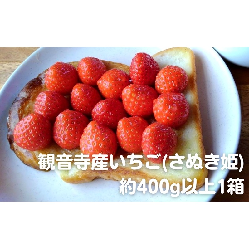 数量限定 観音寺産いちご(さぬき姫)400g以上×1箱 讃岐の美味しい苺 イチゴ 果物類 フルーツ 香川県観音寺市9000果物・フルーツいちご