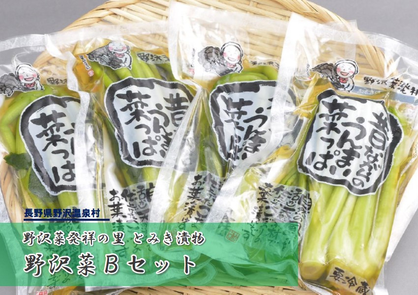 野沢菜Bセット | A-5b長野県野沢温泉村9000鍋セット・総菜・加工食品漬物・梅干・キムチ