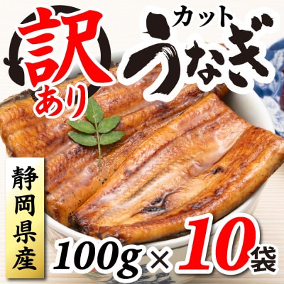 【訳あり】静岡県産 うなぎ蒲焼 カット 100g×10パック 計1kg(タレ・山椒付き)国産【配送不可地域:離島】【1680693】静岡県磐田市60000魚介・海産物うなぎ