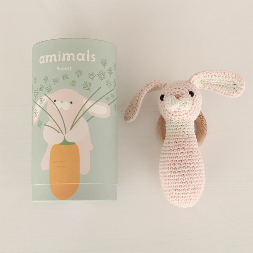 HOPPL(ホップル)amimals(アミマルズ) ラトル Rabbit大阪府堺市15000雑貨・日用品おもちゃ・ぬいぐるみ