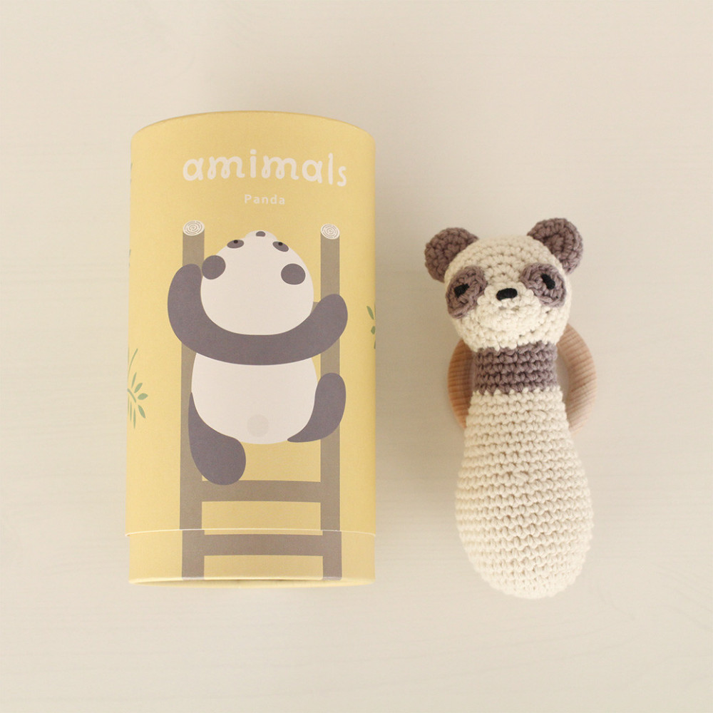 HOPPL(ホップル)amimals(アミマルズ) ラトル Panda大阪府堺市15000雑貨・日用品おもちゃ・ぬいぐるみ