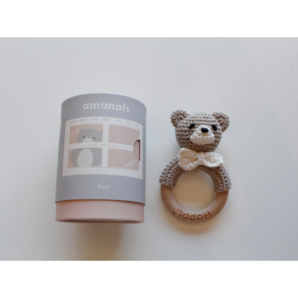 HOPPL(ホップル)手編みamimals(アミマルズ) ガラガラ Bear大阪府堺市15000雑貨・日用品おもちゃ・ぬいぐるみ