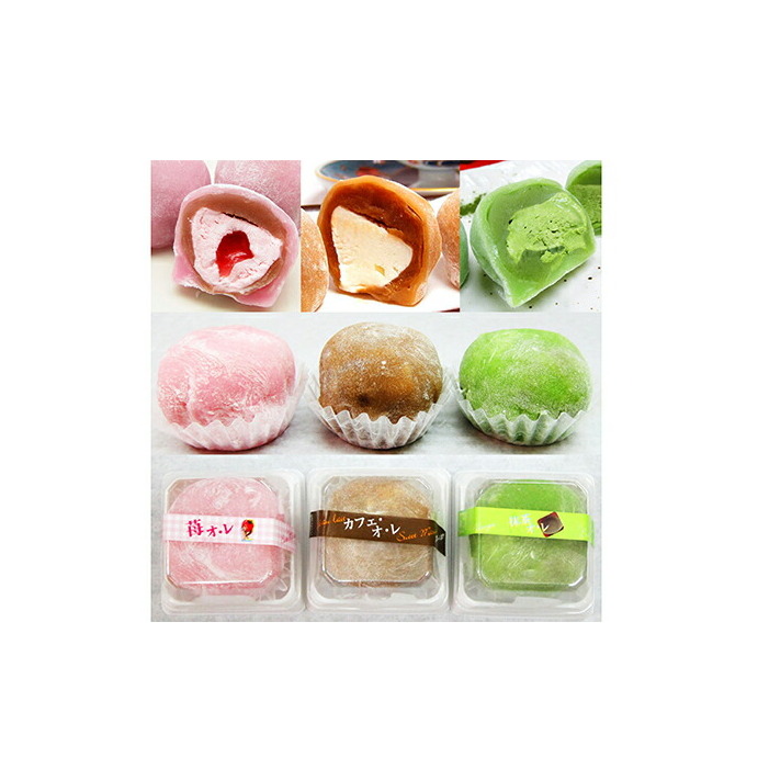 もっちり柔らか♪生クリーム大福3種セット(カフェオレ、苺オレ、抹茶オレ)北海道・新ひだか町の和生菓子北海道新ひだか町16000菓子・スイーツ饅頭・羊羹・大福