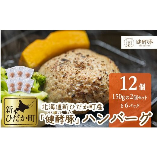 北海道産 健酵豚 ハンバーグ 12個北海道新ひだか町22500鍋セット・総菜・加工食品総菜
