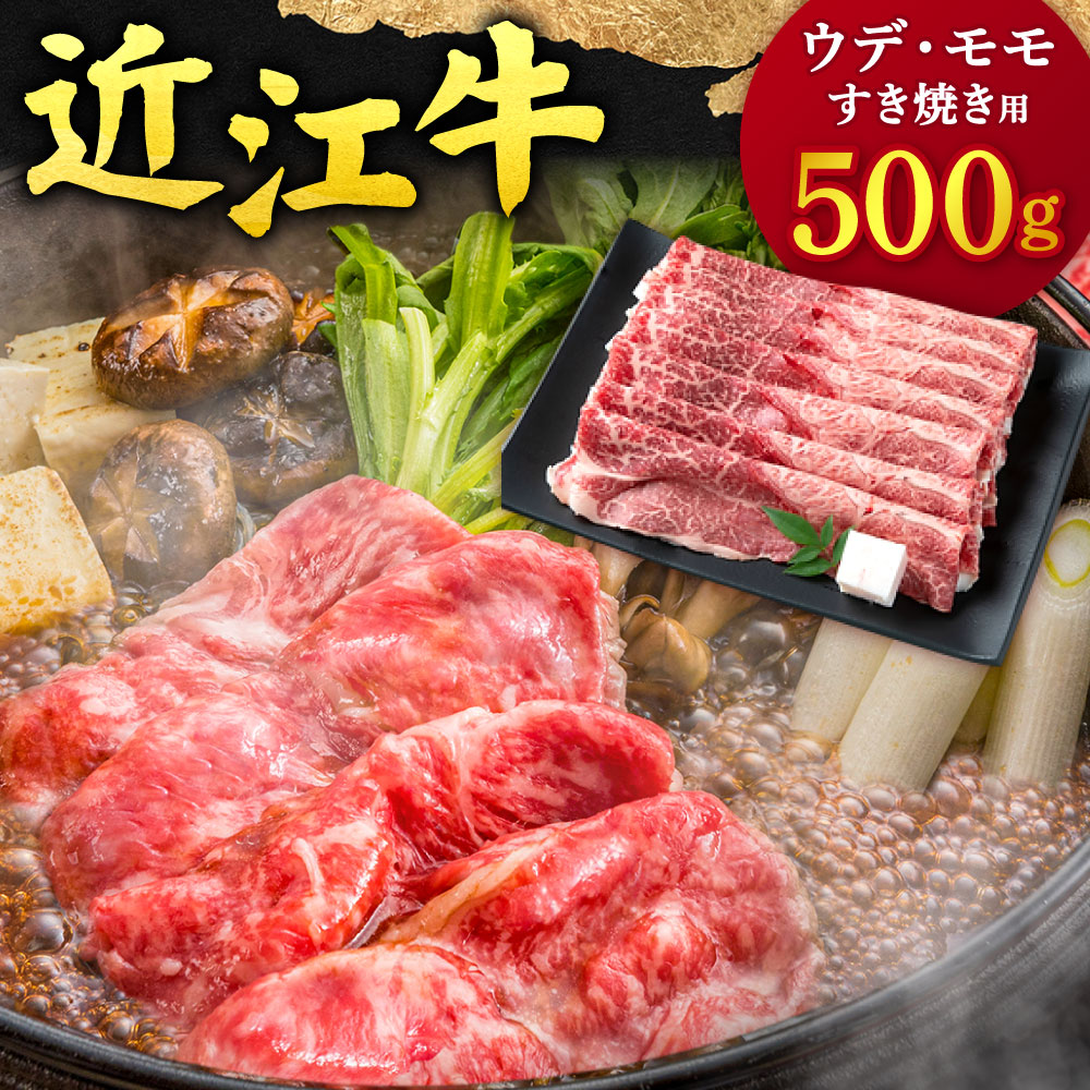 近江牛 ウデ ・ モモ すき焼用500g 本多商店 滋賀県 東近江市 B-C08 近江牛 ウデ モモ すき焼き 牛肉 和牛 肉 霜降り 赤身 美味しい ギフト プレゼント 贈答品 お取り寄せ 高級滋賀県東近江市2300
