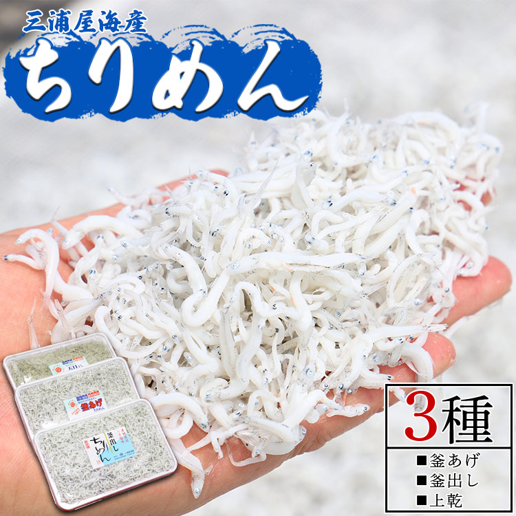 【冷蔵】ちりめん(しらす) 3種 計約920g mu-0020高知県香南市20000魚介・海産物その他 魚介・海産物