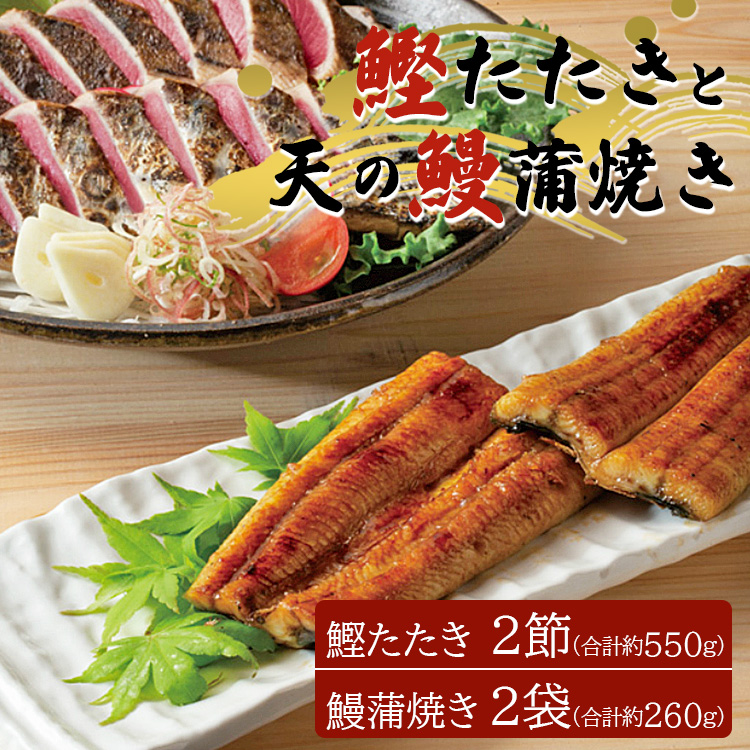 土佐料理司 鰹たたき・天の鰻蒲焼き tr-0017高知県香南市36500魚介・海産物その他 魚介・海産物