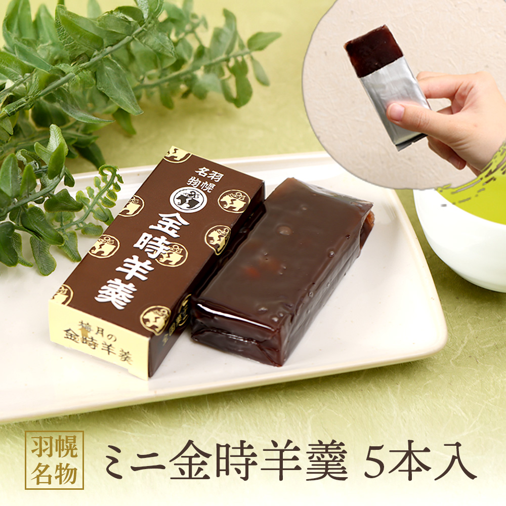 羽幌名物 ミニ金時羊羹5本入【11110】北海道羽幌町10000菓子・スイーツ饅頭・羊羹・大福