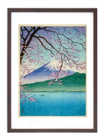 日下常由、【古代多賀城政庁の桜】、希少画集画、風景、自然