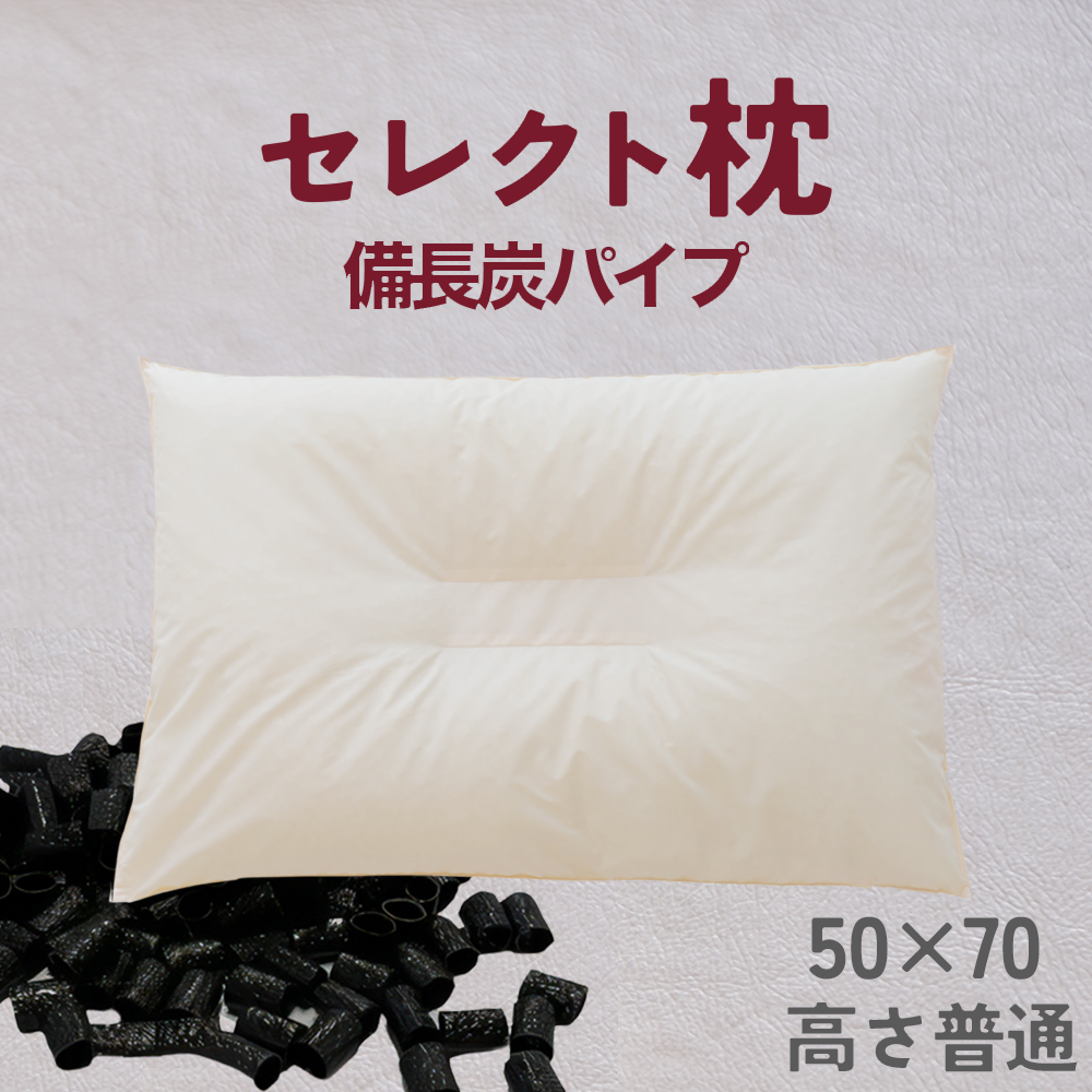 18622034 セレクト枕 備長炭パイプ 中央くぼみタイプ 普通(50×70cm)千葉県我孫子市30000雑貨・日用品寝具・タオル