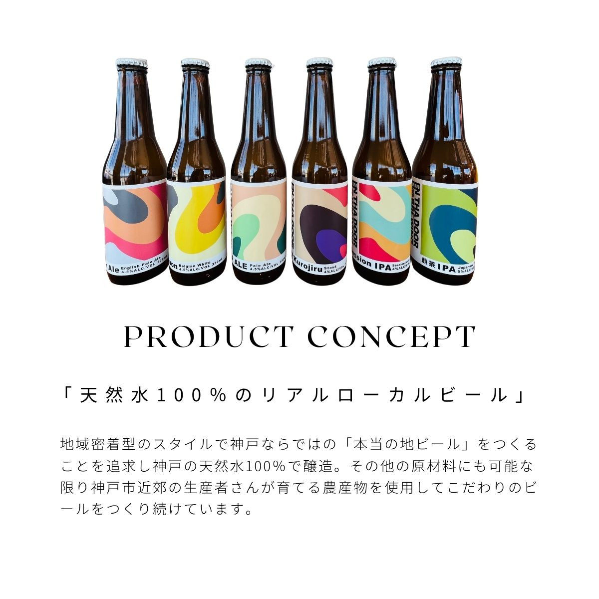 IN THA DOOR BREWING 瓶ビール6本セット兵庫県神戸市18000酒・アルコールビール・発泡酒