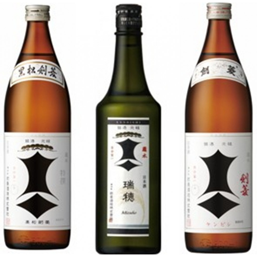 【剣菱飲み比べセット】瑞穂 黒松剣菱 720ml瓶・黒松剣菱 900ml瓶・ 剣菱 900ml瓶兵庫県神戸市14000酒・アルコール日本酒