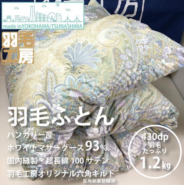 マザーグース 羽毛掛ふとん(シングルサイズ)・ブルー系神奈川県横浜市827000雑貨・日用品寝具・タオル