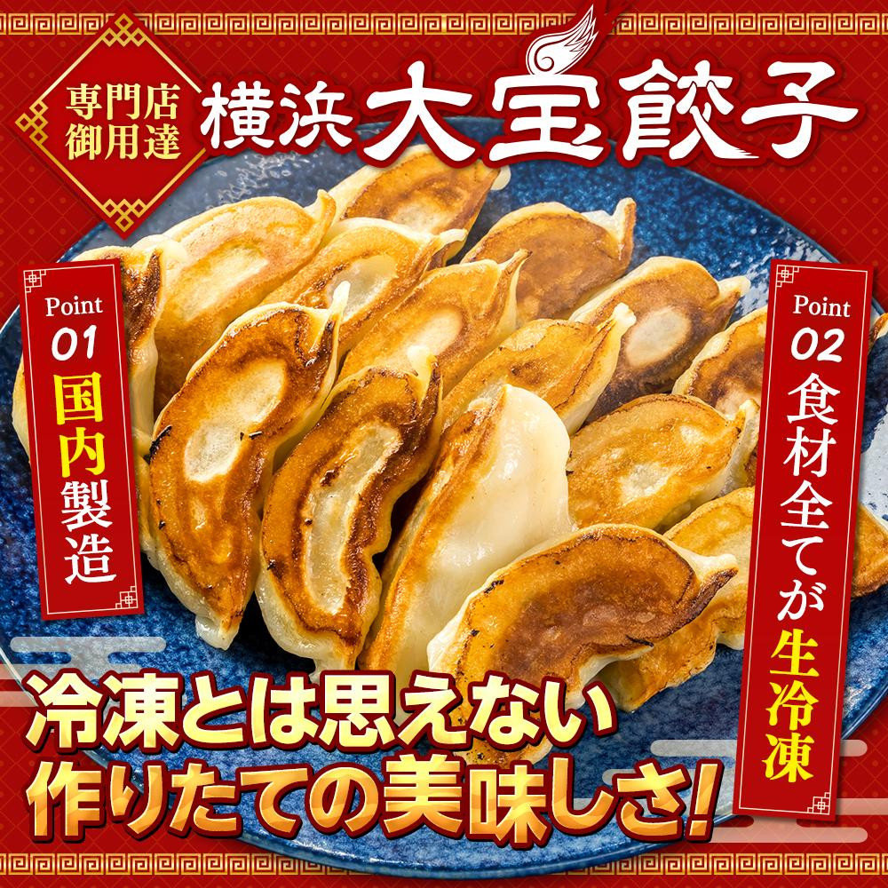 全て国産食材、銘柄豚使用!肉汁あふれる!【横浜大宝餃子】もちもち国産ジャンボ大宝餃子120個(30個×4)老舗餃子メーカー 横浜中華 焼餃子 冷凍餃子 ギョーザ ぎょうざ 大きい 中華 お