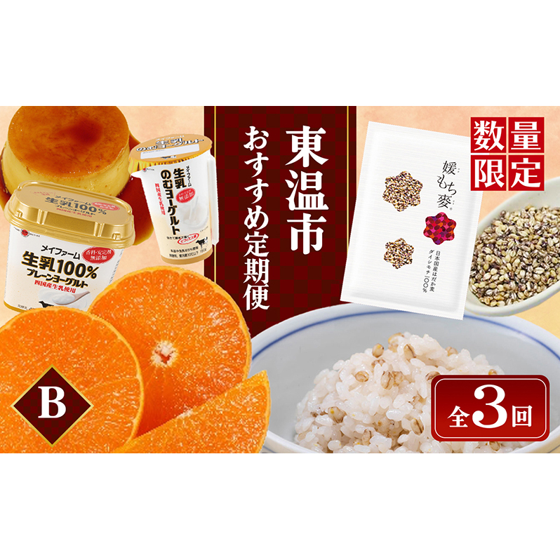 東温市おすすめ定期便Bセット【数量限定】愛媛県東温市48000米・パン玄米・雑穀米・もち米・餅
