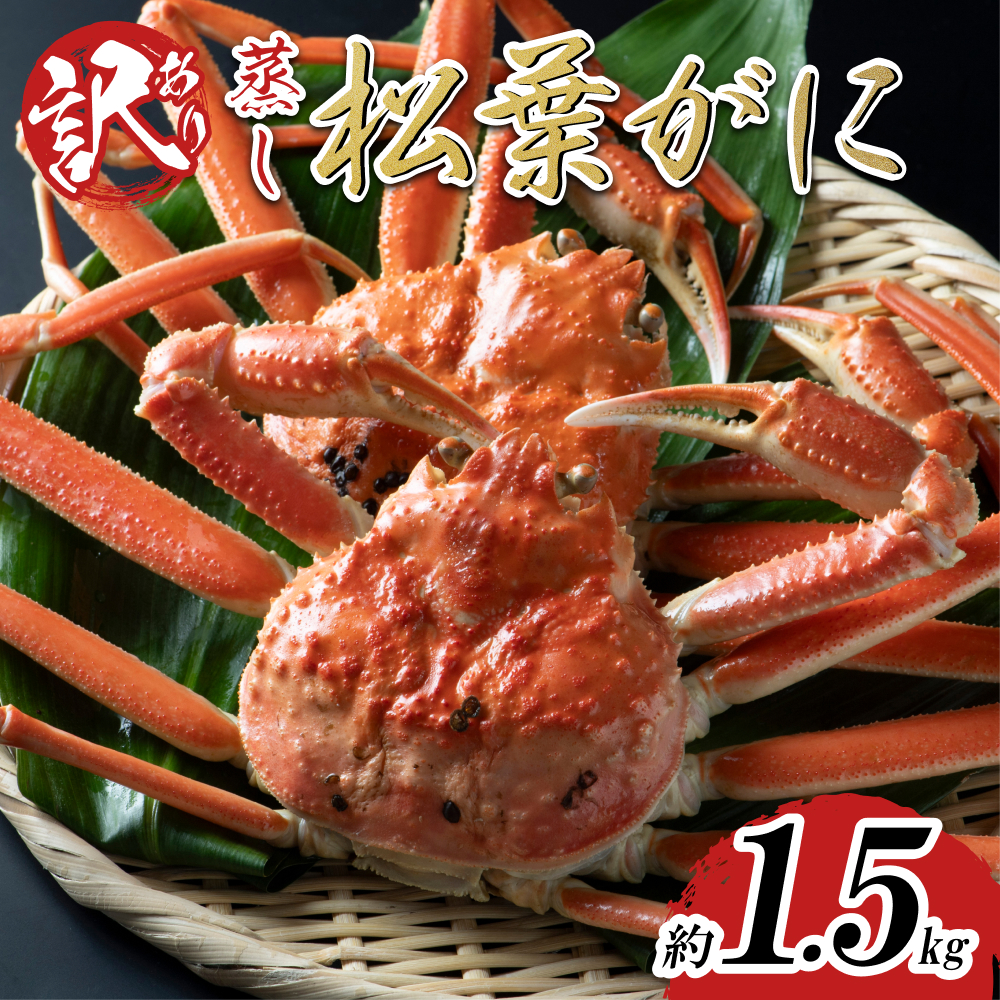【先行予約】【蒸し】足折れ松葉ガニ 1.5kg前後 2025年11月〜順次発送予定|鳥取 日本海 松葉がに 松葉蟹 かに ズワイガニ【22062】鳥取県岩美町52000魚介・海産物カニ