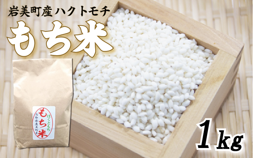 岩美町産もち米(ハクトモチ)1kg 令和7年産|鳥取 岩美町 もち米 ハクトモチ 精米 発送は2025年11月〜【31028】鳥取県岩美町7000米・パン玄米・雑穀米・もち米・餅