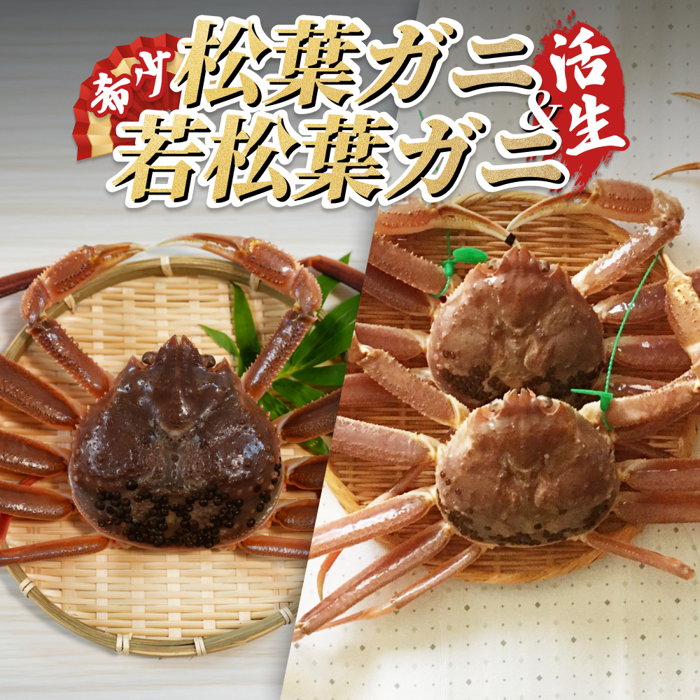 【22009-2】松葉がに&若松葉がにセット(生)鳥取県岩美町72000魚介・海産物カニ