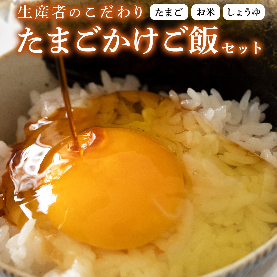 たまごかけご飯セット 卵 玉子 たまご 生卵 鶏卵 タマゴ しょうゆ 醤油 米 コシヒカリ 白米 精米 産地直送 平飼い お取り寄せ 詰め合わせ TKG 卵かけごはん 新生活 一人暮らし 桜川市産 茨城