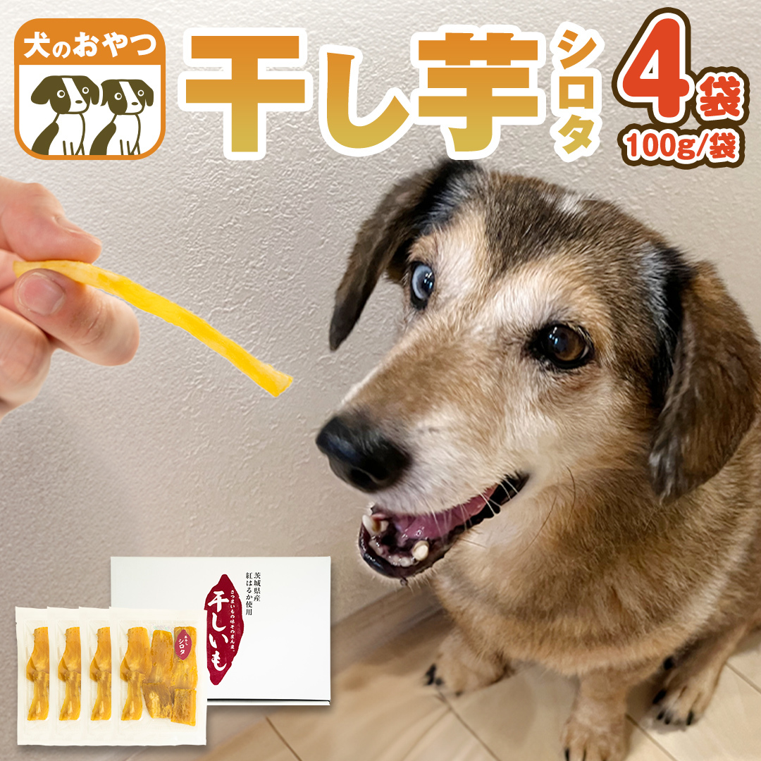 犬 の おやつ 干し芋 シロタ ( 100g × 4袋 ) 国産 手作り さつまいも 芋 お菓子 小分け 個包装 少量 栄養 食物繊維 噛みごたえ ドッグフード わんちゃん わんこ ペット ペットフード マツコの知