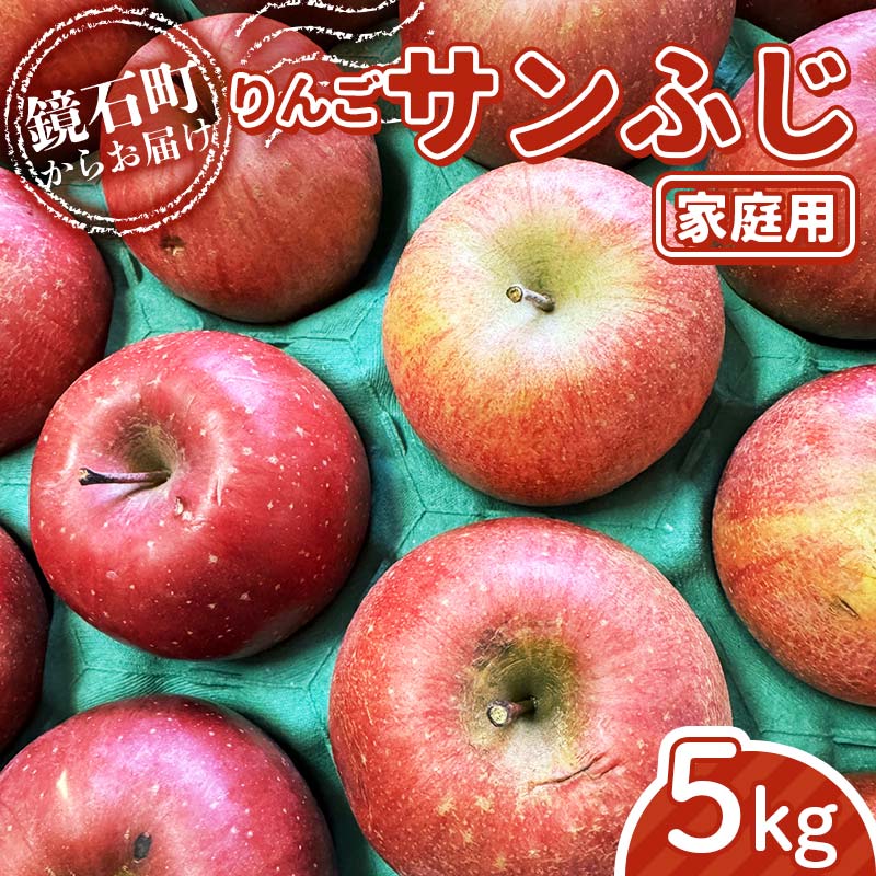 <先行予約>福島県産 家庭用 りんご サンふじ 5kg (12玉〜20玉) リンゴ フルーツ 果物 F6Q-291福島県鏡石町10000果物・フルーツりんご・梨