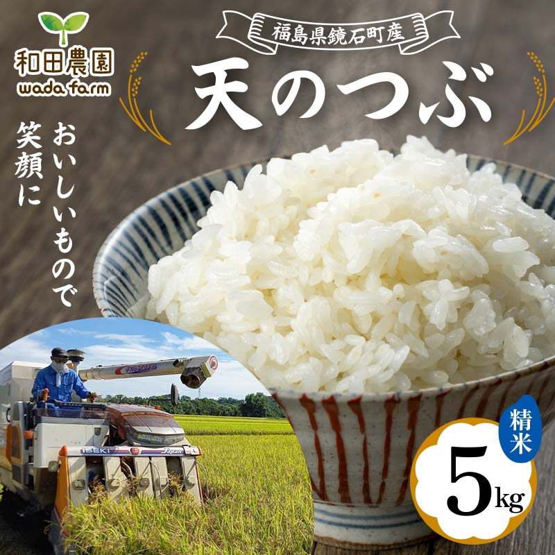 〈先行予約 2025年産米〉12月から発送 福島県鏡石町産 和田農園「天のつぶ」精米5kg 米 コメ こめ  F6Q-328福島県鏡石町14000米・パン白米