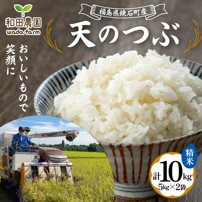 〈先行予約 2025年産米〉12月から発送 福島県鏡石町産 和田農園「天のつぶ」精米10kg 米 コメ こめ  F6Q-329福島県鏡石町26000米・パン白米
