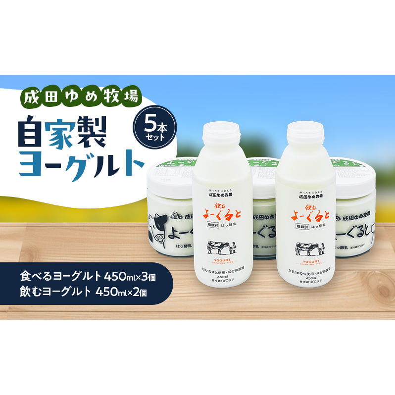 自家製ヨーグルト5本セット 乳製品 食べるヨーグルト 飲むヨーグルト千葉県成田市19000卵・乳製品ヨーグルト