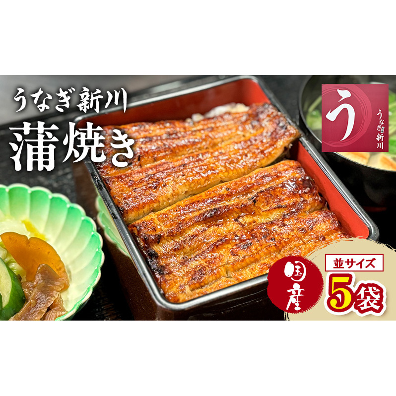 鰻 うなぎ新川 蒲焼き(国産・並)5袋入り うなぎ ウナギ うなぎ蒲焼 蒲焼 国産 国産うなぎ 三河一色産 タレ付き うな重 冷凍 成田市 千葉県千葉県成田市49000魚介・海産物うなぎ