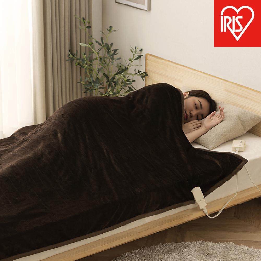 電気毛布 掛け敷き 130×188cm EHB-FR1813B-DT ダークブラウン アイリスオーヤマ|室温センサー 洗える 省エネ 寝室 節電 抗菌 防寒 ダニ対策宮城県角田市25000電化製品家電