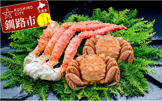 【蟹のゴールデンコンビ!】ボイル毛ガニ400g×2尾&タラバカニ脚600g ふるさと納税 蟹 _F4F-0444北海道釧路市60000魚介・海産物カニ
