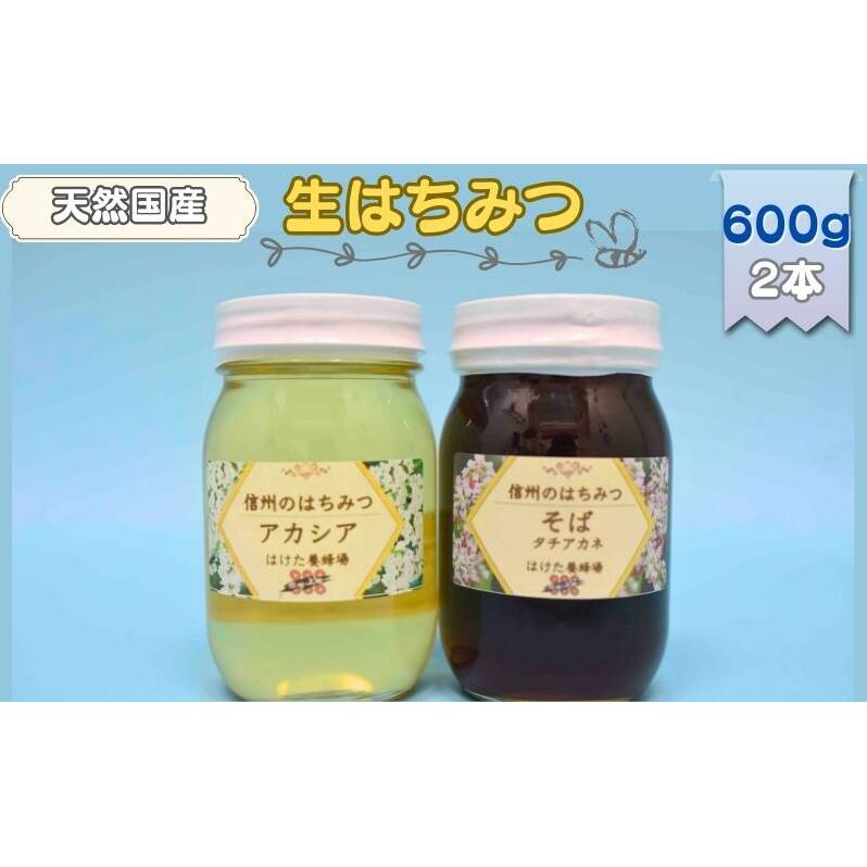 国産 生はちみつ 600g 2本セット アカシア ソバ セット 詰め合わせ 国産はちみつ 国産ハチミツ 天然蜂蜜 はちみつ 蜂蜜 ハニー 天然国産 非加熱 食べ比べ 食べ比べセット 信州産 長野県産 信