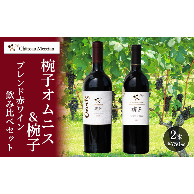 赤ワイン 飲み比べセット 750ml 2本セット 椀子オムニス 椀子 ギフト シャトーメルシャン椀子ワイナリー シャトーメルシャン ワイン お酒 酒 アルコール 家飲み 宅飲み お祝い 記念日 飲み比
