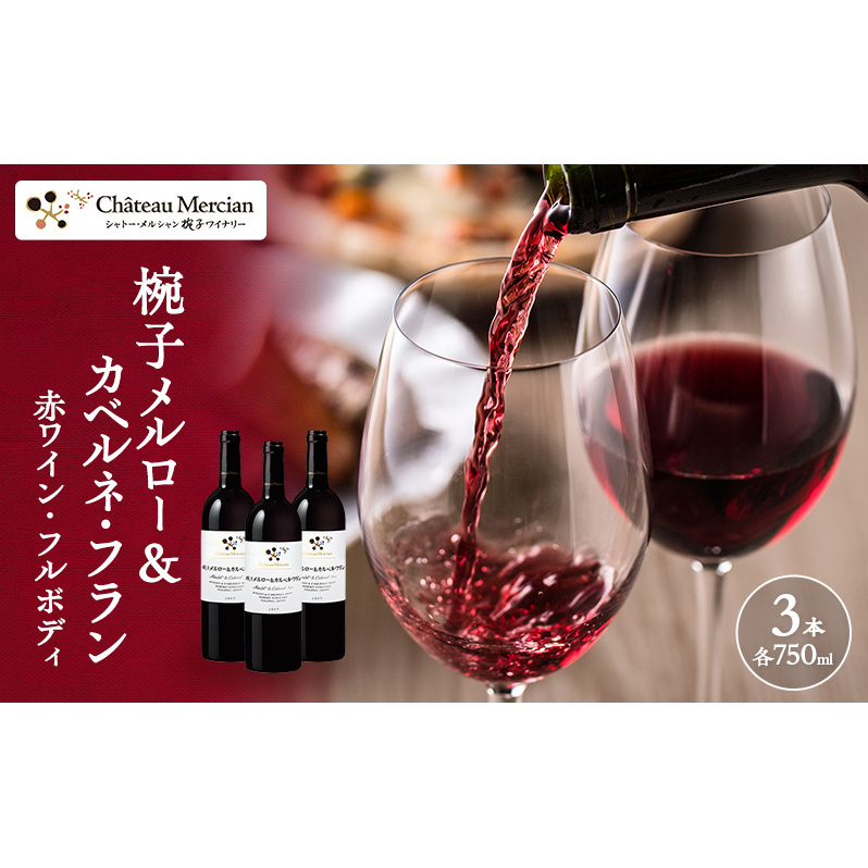 ワイン 椀子メルロー カベルネ・フラン 750ml 3本 シャトー・メルシャン  赤ワイン フルボディ お酒 酒 アルコール ギフト 贈り物 プレゼント長野県上田市53000酒・アルコールワイン