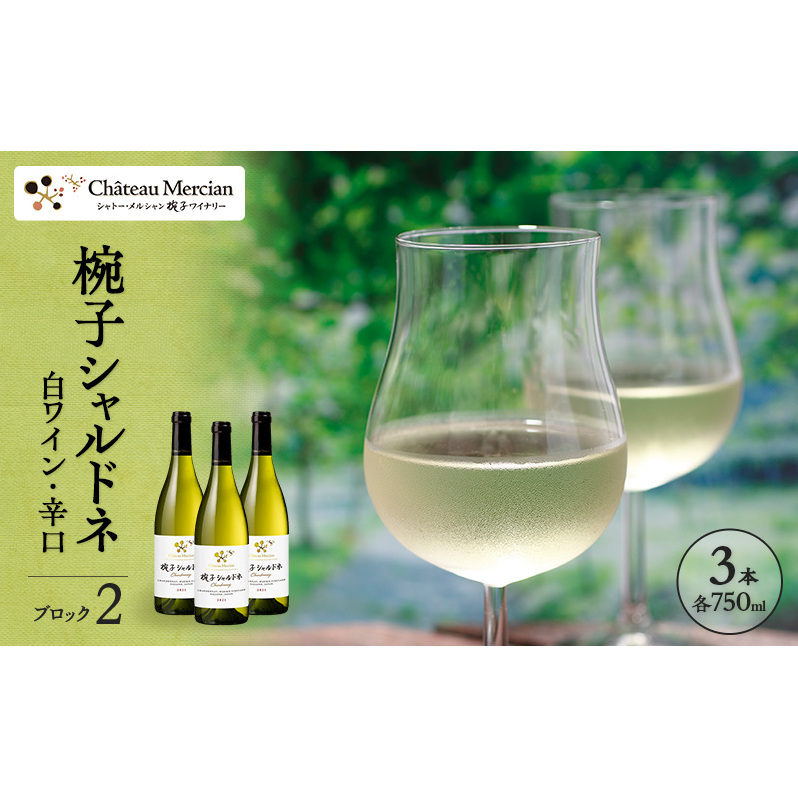 限定 ワイン 椀子シャルドネ ブロック2 750ml 3本 椀子ワイナリー限定品 シャトー・メルシャン シャルドネ 白ワイン 辛口 お酒 酒 アルコール ギフト 贈り物 プレゼント長野県上田市55000酒・