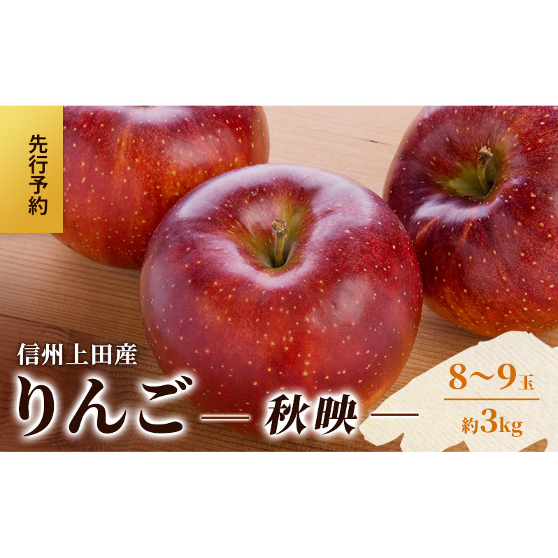 りんご 信州上田産 秋映 家庭用 約3kg 8〜9玉 リンゴ 林檎 3kg 果物 くだもの フルーツ デザート 旬の果物 旬のフルーツ 傷 長野県 長野 上田市長野県上田市10000果物・フルーツりんご・梨