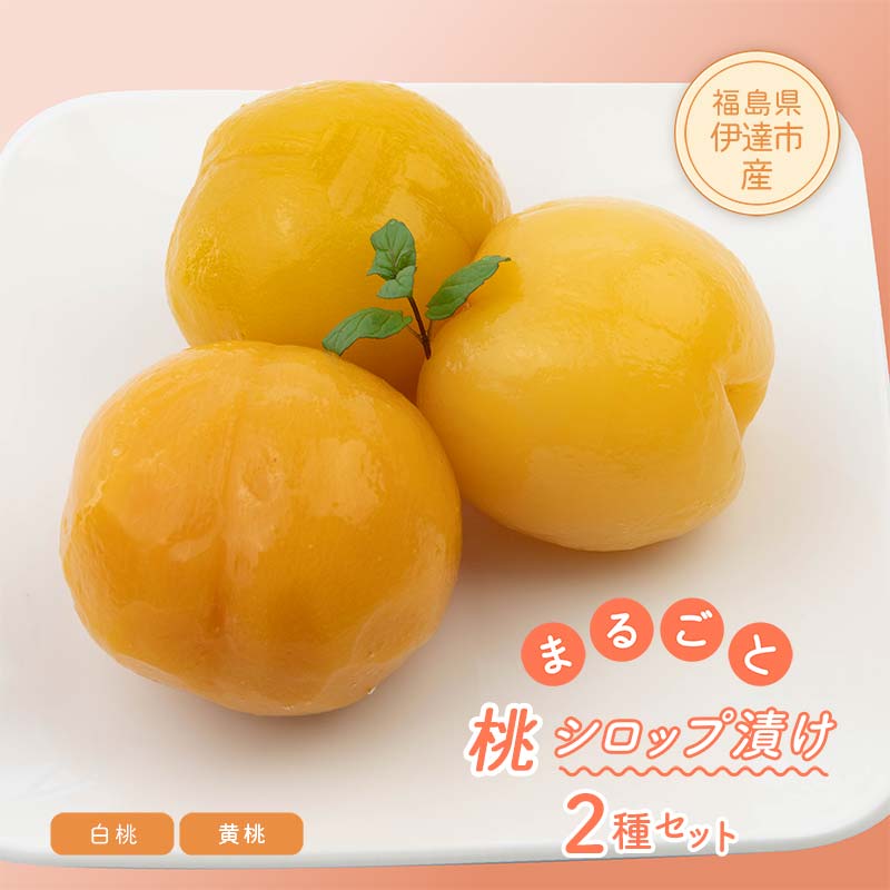 まるごと桃2種セット(白桃2つ、黄桃1つ) F20C-335福島県伊達市7000果物・フルーツもも・すもも