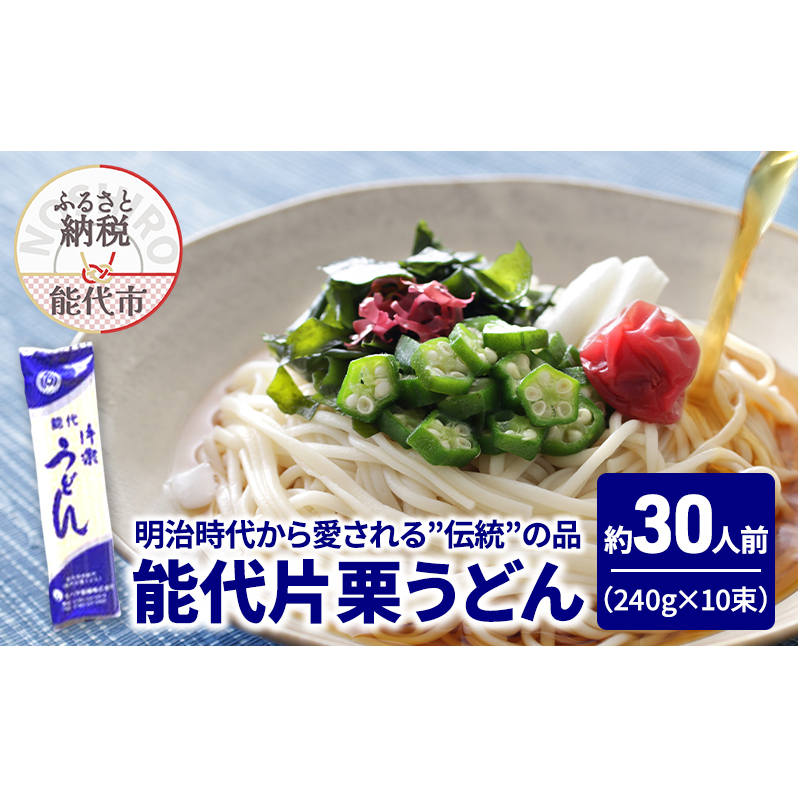 うどん 能代片栗うどん 240g(約3人前)×10束 麺 乾麺 鍋 冷たい 温かい ざるうどん 鍋の締め秋田県能代市10500麺うどん