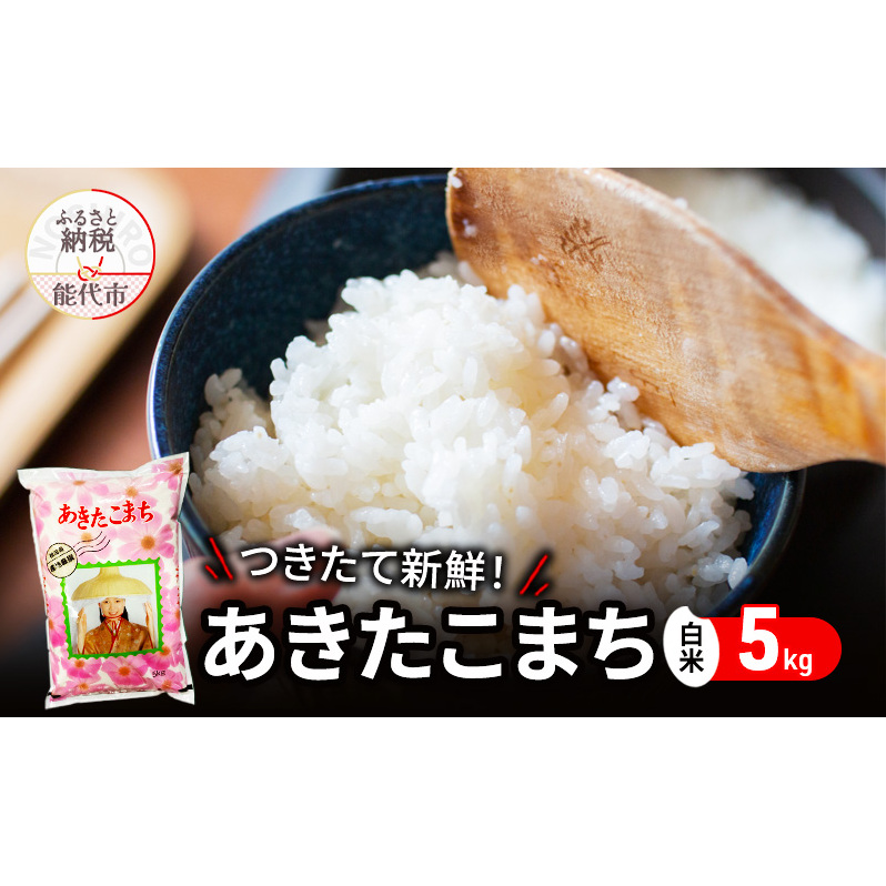 白米 ★つきたて新鮮★ うまい!! 本場のあきたこまち 5kg 精米 ご飯 ブランド米 おにぎり 令和6年産 産地直送 おこめ ごはん 秋田県 秋田 能代市 お米 銘柄米 お弁当 和食 秋田県能代市10500米